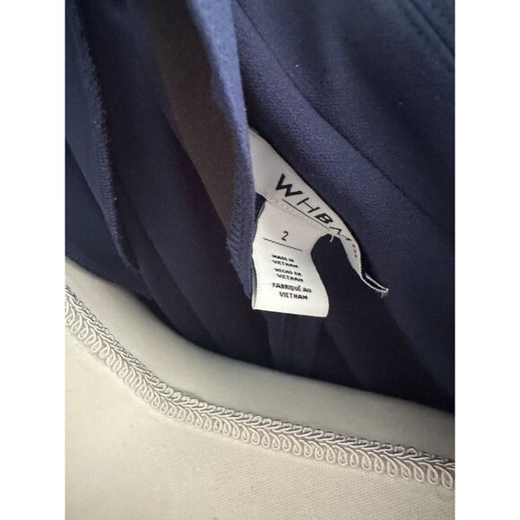 WHITE HOUSE BLACK MARKET Navy Blue Buttoned Jacket Blazer Size 2 - Picture 5 of 7